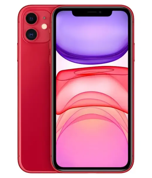Apple iPhone 11 in red with vibrant display