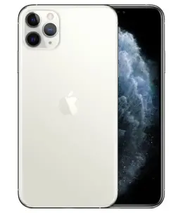 Apple iPhone 11 Pro in silver with triple camera setup and display