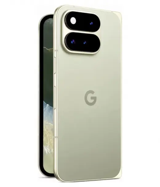 Google Pixel 11 Pro Fold smartphone showcasing dual camera design and sleek gold finish.