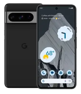 Google Pixel 8 smartphone showcasing its sleek design and user interface.