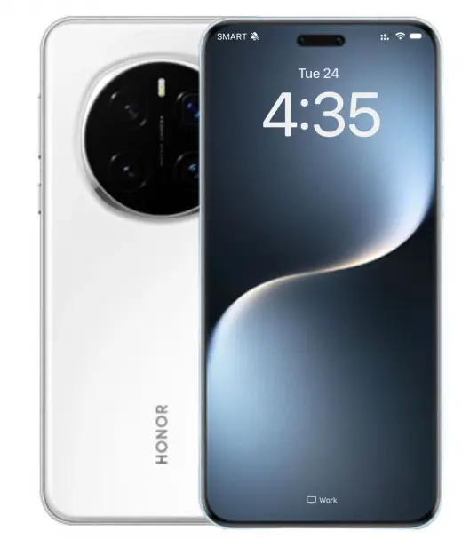 Honor Magic 7 Pro smartphone showcasing front and back design.