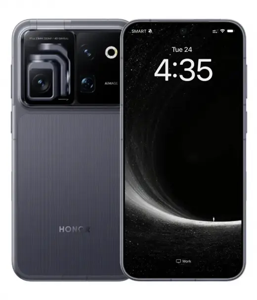 Honor smartphone showcasing dual cameras and sleek design