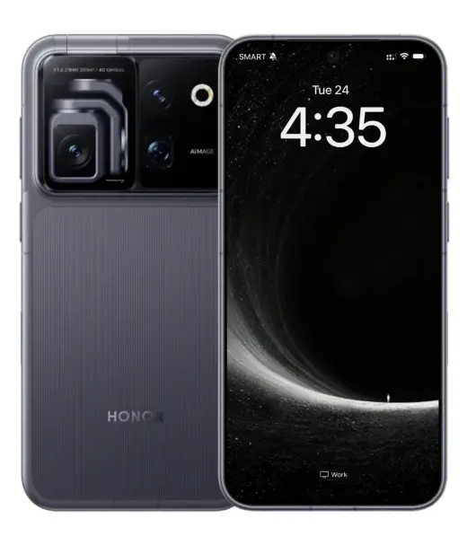 Honor smartphone showcasing dual cameras and sleek design