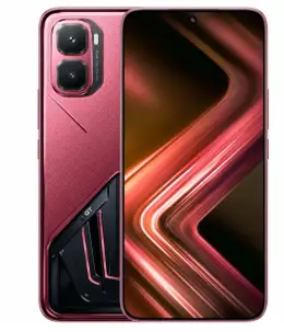 Infinix GT 50 Pro smartphone in pink color with dual cameras and sleek design