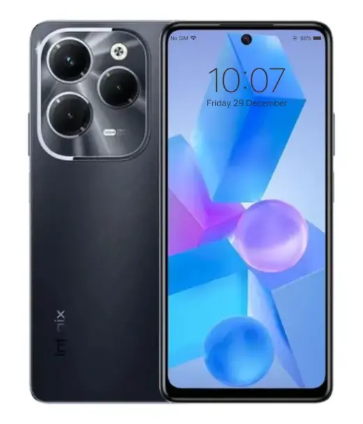 Infinix Hot 40 Pro smartphone with triple camera and colorful display