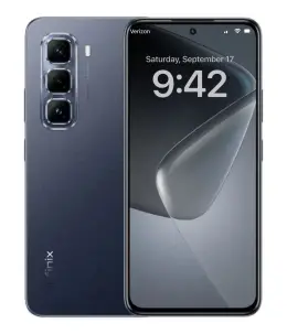 Infinix Hot 50 Pro smartphone with triple camera setup and Verizon network display