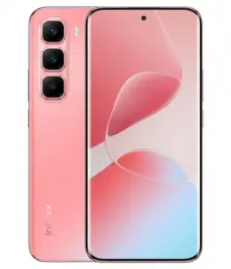 Infinix Hot 60 Pro+ smartphone in pink color with triple rear cameras