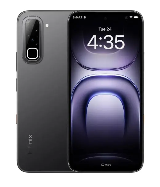 Infinix Hot 70 smartphone showcasing sleek design and display