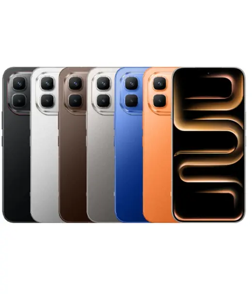 Infinix Note 60 smartphones in various colors including black, silver, brown, blue, and orange.