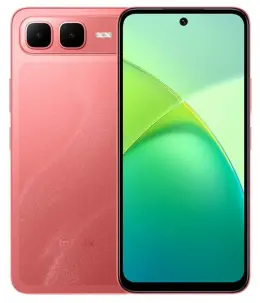 Infinix Smart 10 Plus smartphone in pink color with dual rear cameras and vibrant display