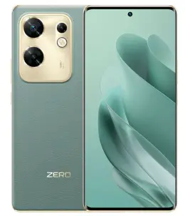 Infinix Zero 30 smartphone with a green back and dual camera setup