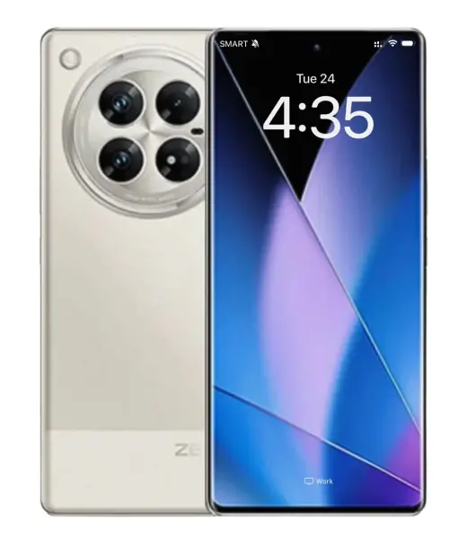 Infinix Zero 50 smartphone showcasing a sleek design and quad-camera setup.