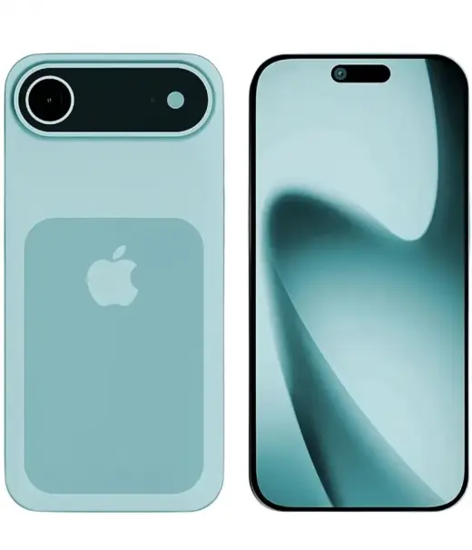 Apple iPhone 18 Air 5 in blue color showcasing front and back design.