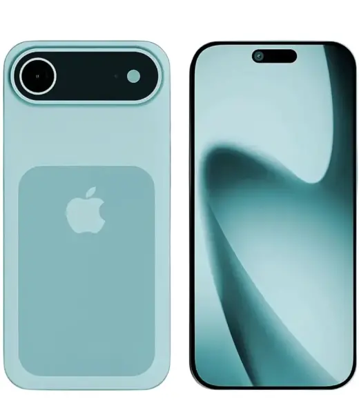 Apple iPhone 18 Air 5 in blue color showcasing front and back design.