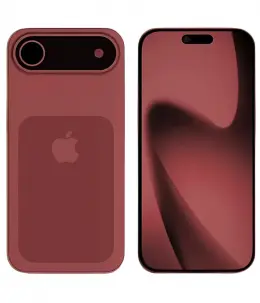 iPhone 18 Air in a sleek red design showcasing front and back views.