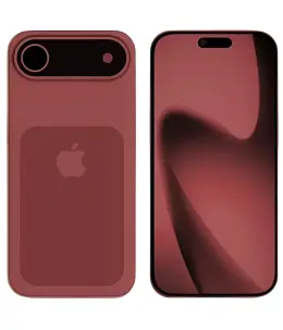 iPhone 18 Air in a sleek red design showcasing front and back views.