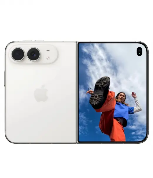 iPhone 18 Duo showcasing dual cameras and a vibrant display with a person in action.