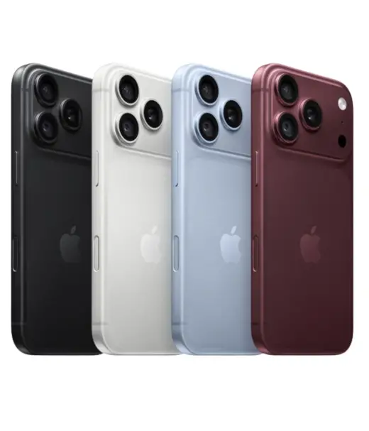 iPhone 18 Pro Max in black, white, blue, and burgundy colors showcasing camera design