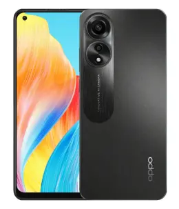 Oppo A78 smartphone showcasing its dual-camera design and vibrant display.