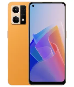 Oppo F21 Pro smartphone in orange with dual camera setup and vibrant display
