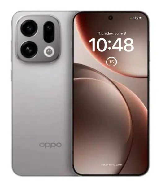 Oppo Find X9 smartphone with a sleek design and dual camera setup.