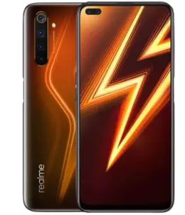 Realme 6 Pro smartphone showcasing dual front cameras and vibrant design