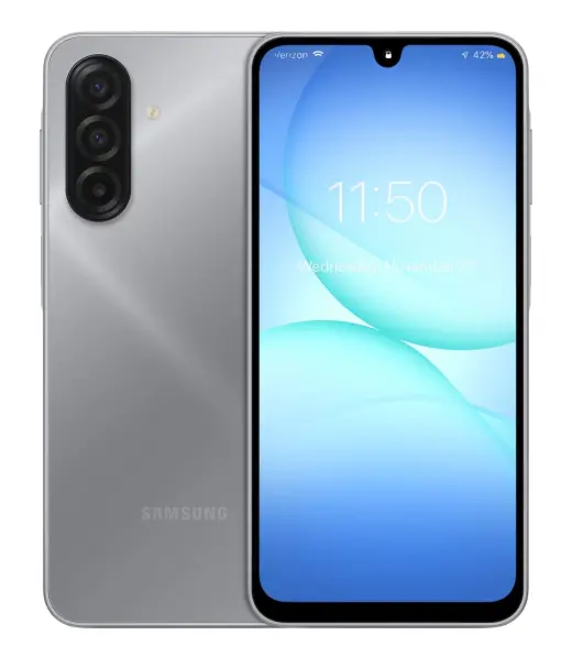 Samsung Galaxy A17 smartphone with a sleek design and vibrant display
