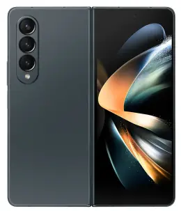 Samsung Galaxy Z Fold4 smartphone with a sleek design and vibrant display