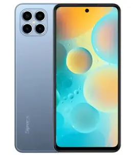Sparx Ultra 11 smartphone in blue color with a vibrant display and quad-camera setup.
