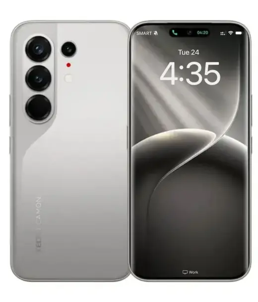 Tecno Camon 50 Pro smartphone showcasing dual camera and sleek design.