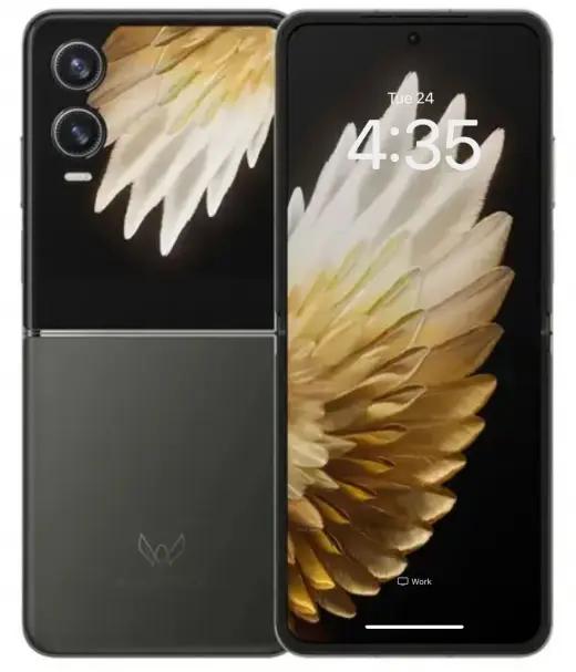 Tecno Phantom V Flip 2 5G smartphone showcasing dual cameras and unique design