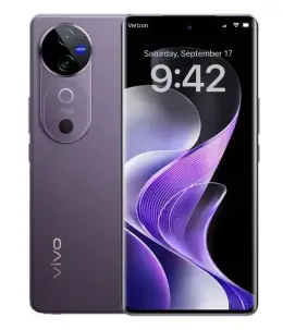 Vivo V40 smartphone in purple with dual camera and vibrant display