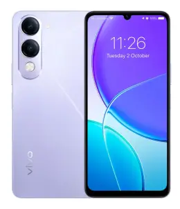 Vivo Y04 smartphone showcasing dual rear cameras and vibrant display