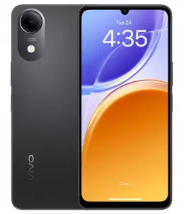 Vivo Y05e smartphone showcasing its sleek design and vibrant display.