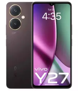 Vivo Y27 smartphone showcasing dual cameras and vibrant display.