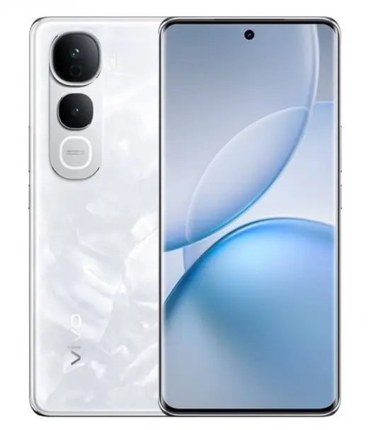 Vivo Y400 smartphone showcasing its sleek design and dual camera setup.