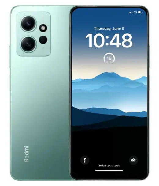 Xiaomi Redmi Note 12 smartphone showcasing its sleek design and display