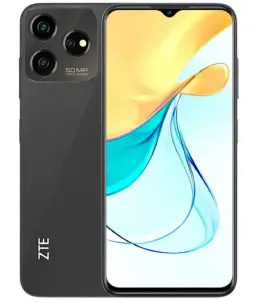 ZTE Blade V50 smartphone showcasing a 50 MP triple camera and vibrant display