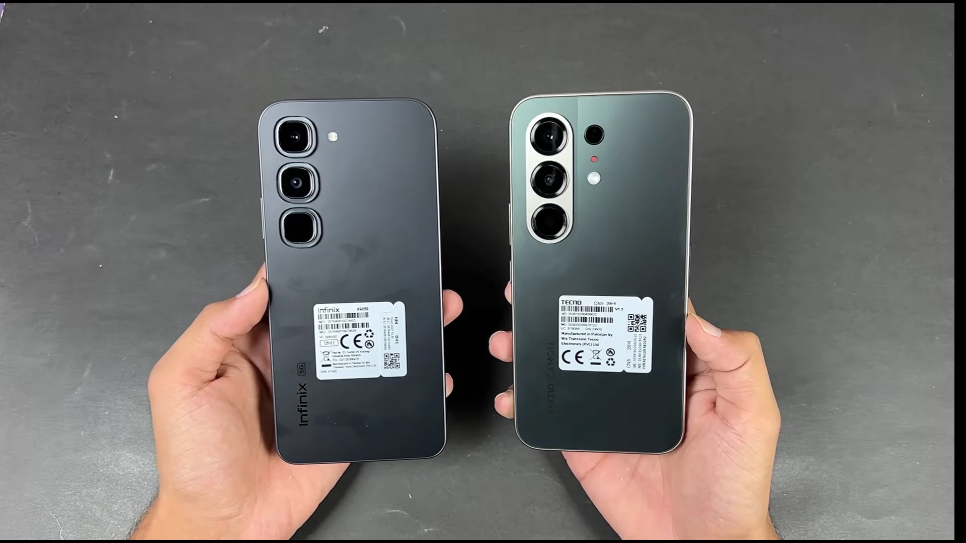 Infinix Hot 70 Pro and Tecno Camon 50 Pro smartphones comparison