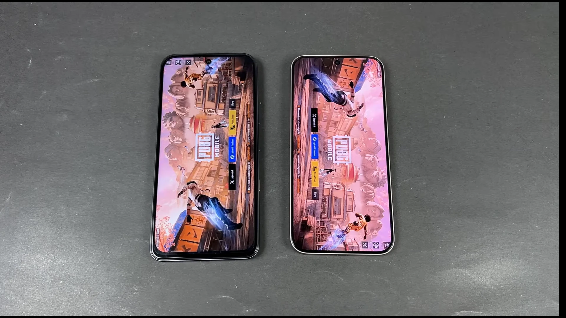 Infinix Hot 70 Pro and Tecno Camon 50 Pro displaying PUBG Mobile gameplay side by side.