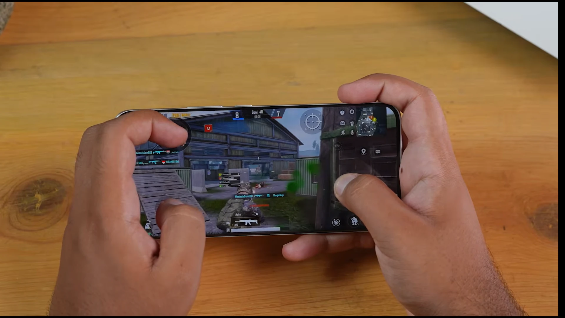 Person playing a mobile game on Vivo V80 Lite 5G smartphone
