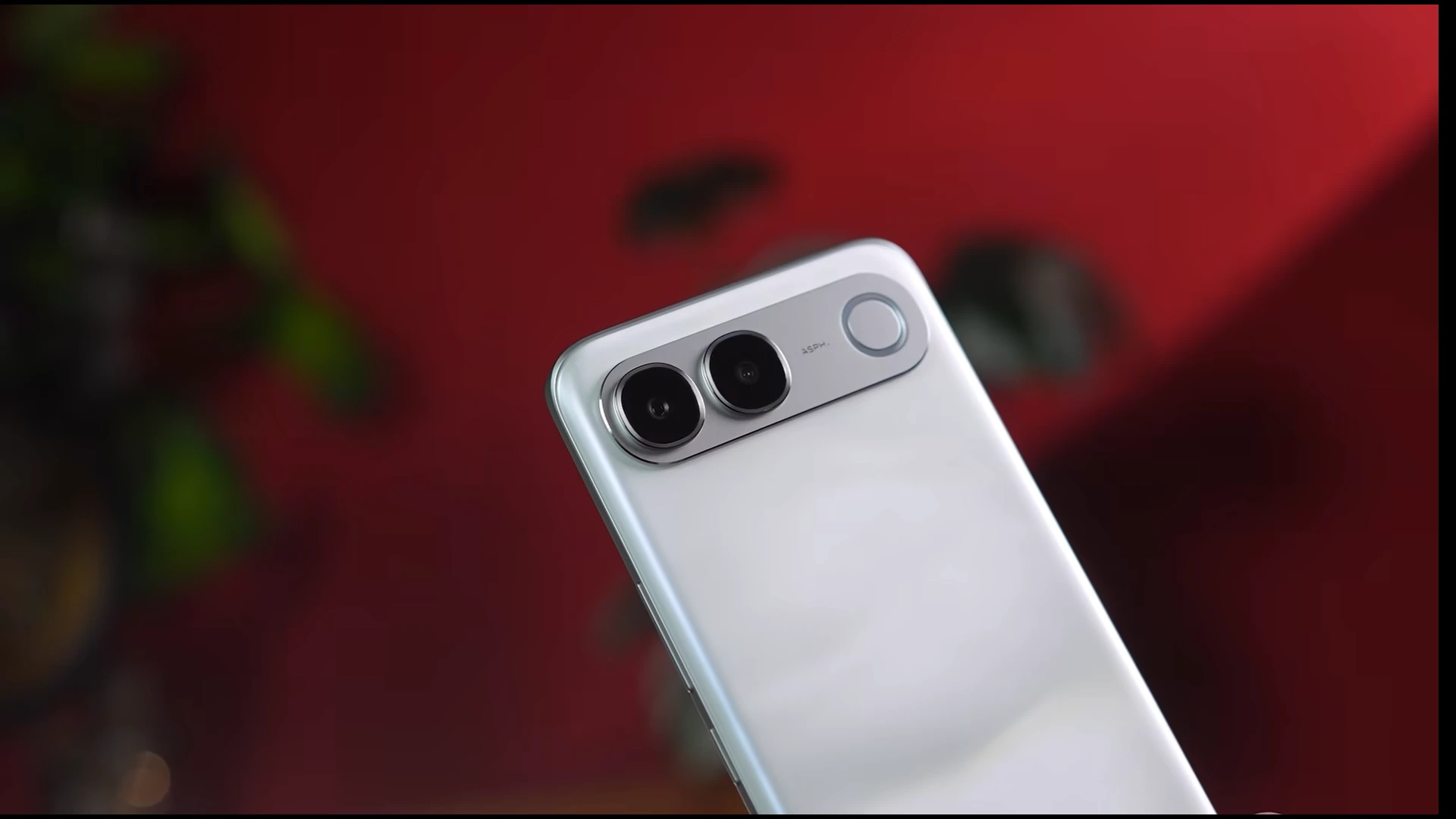 Close-up of Vivo V80 Lite smartphone showcasing dual cameras and sleek design.